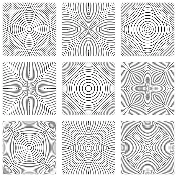 Ensemble d'éléments de conception. Modèles de lignes abstraites . — Image vectorielle