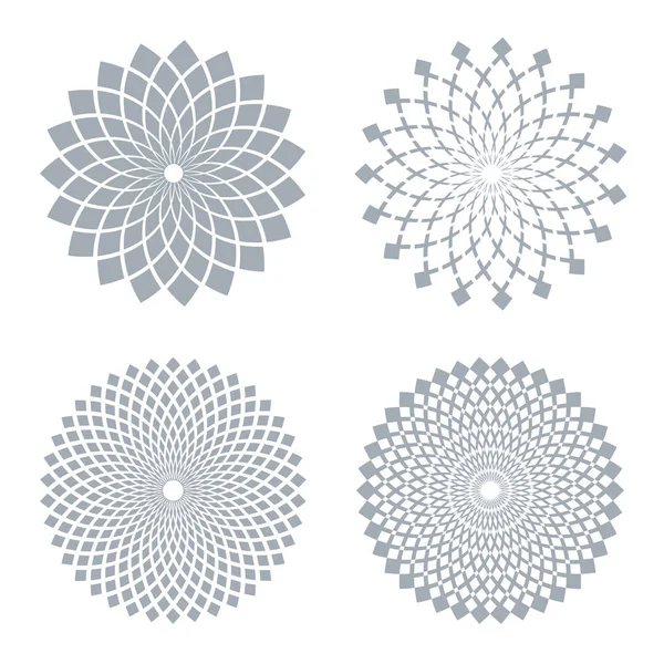 Ensemble d'éléments de conception. Schémas géométriques abstraits du cercle . — Image vectorielle