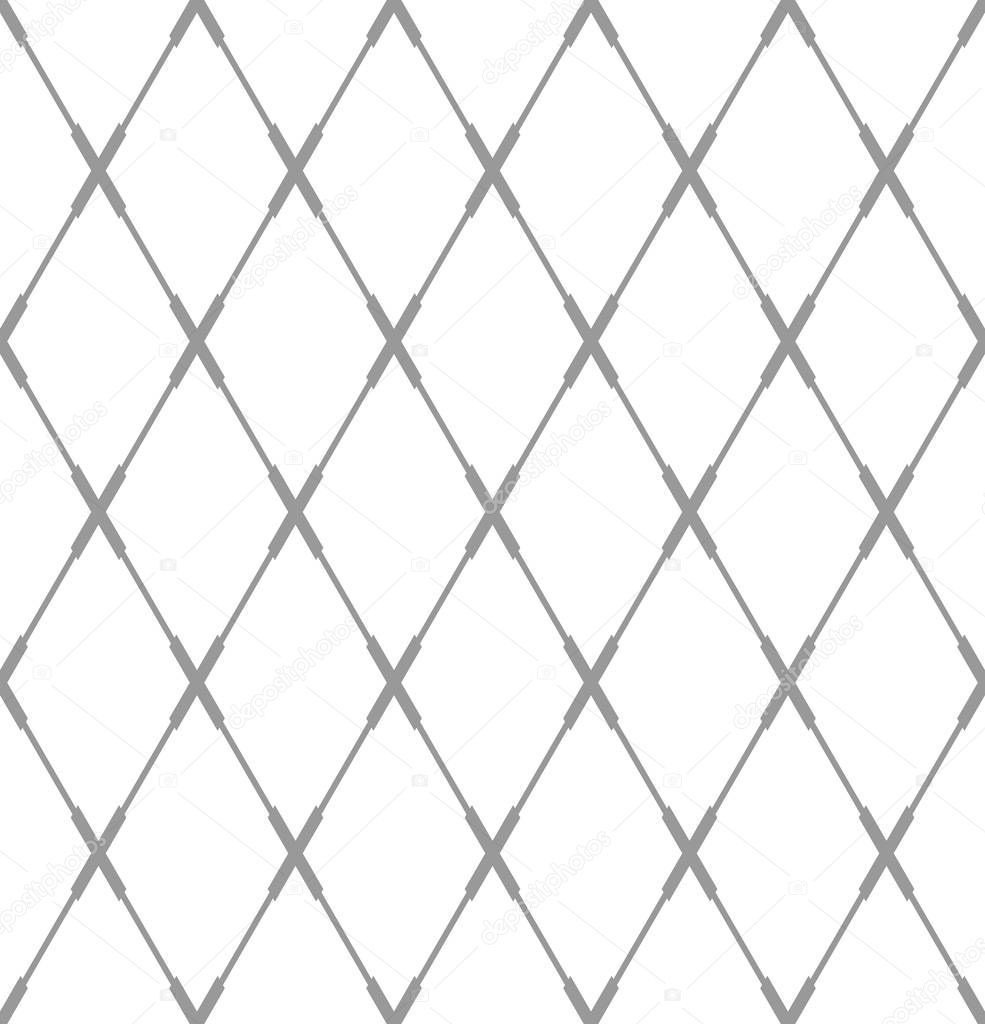 Seamless diamonds pattern. Geometric criss-cross lines texture.