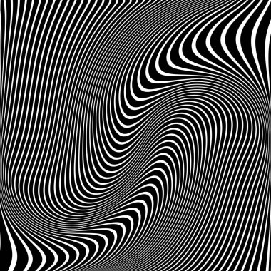 Soyut dalgalı çizgiler tasarım. 