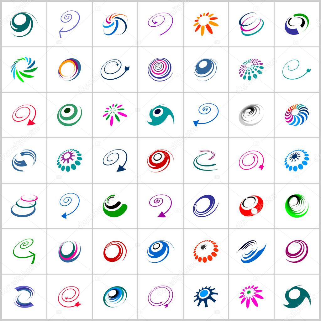 Design elements set. Abstract icons. Vector art.