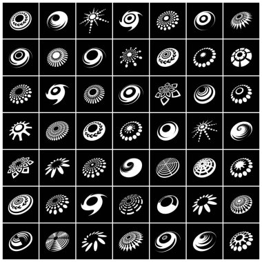 tasarım öğeleri kümesi. soyut simgeler.