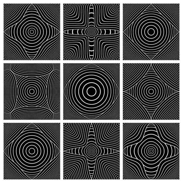 Ensemble d'éléments de conception. Modèles abstraits de lignes géométriques . — Image vectorielle