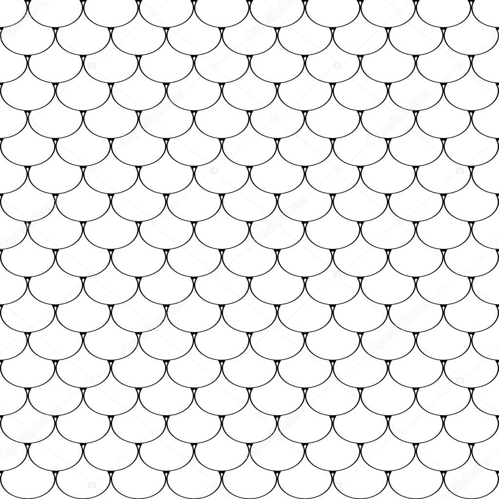 Seamless fish scale pattern. 