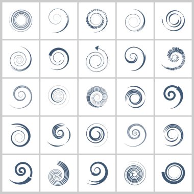 Sarmal tasarım öğeleri. Renk Icons set. 