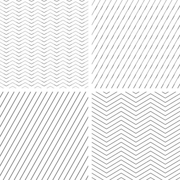 Naadloze geometrische patronen instellen. Lijnen textuur. — Stockvector