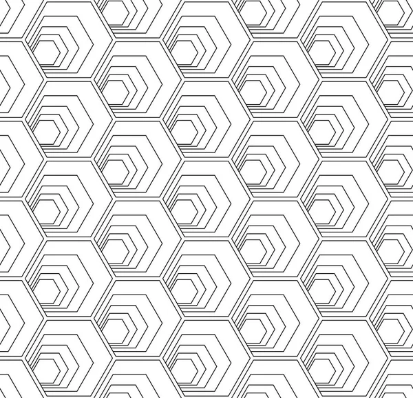シームレスな六角形パターン。幾何学的なテクスチャー. — ストックベクタ
