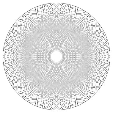 Daire geometrik 3D desen. 