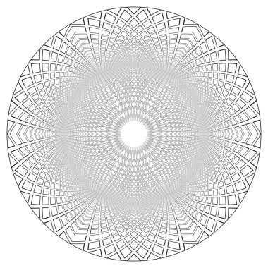 Circle geometric 3D pattern.  clipart