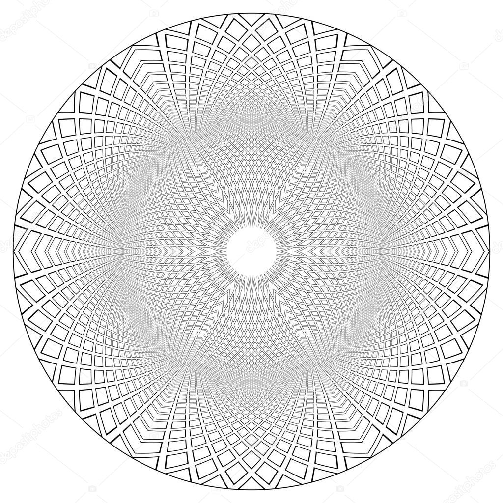 Circle geometric 3D pattern. 