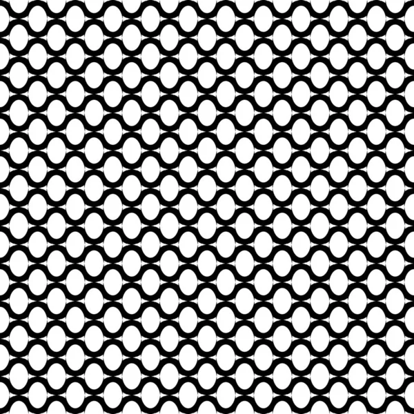 Oval elements and wavy lines grid pattern. Seamless texture. — Stock Vector