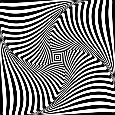 Soyut op sanat grafik tasarım. Torsiyon rotasyonunun yanılsama MOV