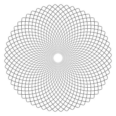Daire geometrik deseni. Tasarım elemanı.
