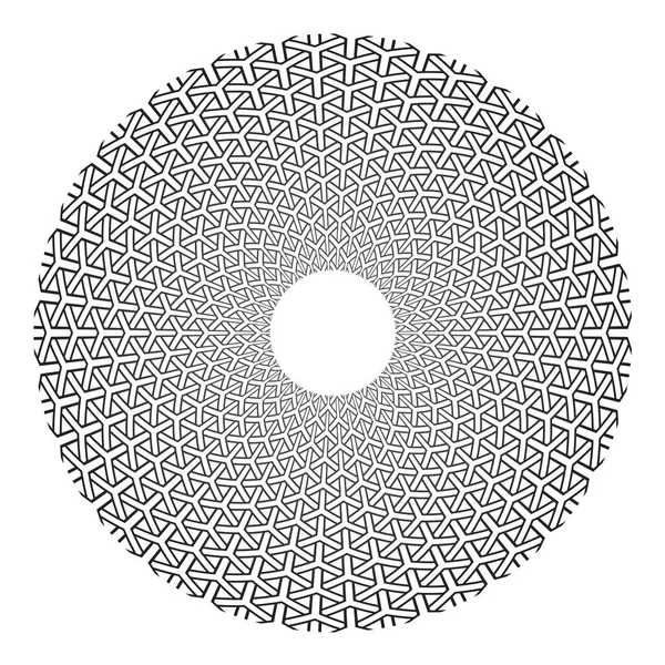 Daire geometrik deseni. Tasarım elemanı. — Stok Vektör