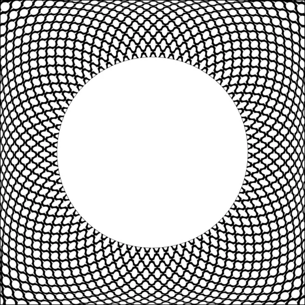 Kreis 3D-Rahmen. geometrisches konvexes Muster. — Stockvektor