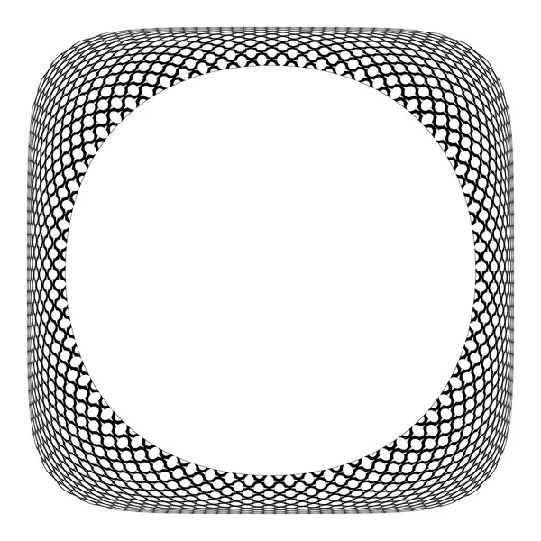 Дизайн 3D рамки. Шаблон круга в выпуклой квадратной форме . — стоковый вектор