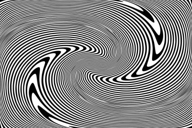 Girdap hareketi yanılsaması. Soyut op sanat tasarımı. 