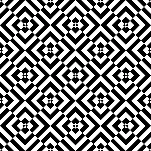 Seamless checked op art pattern. Geometric texture. — Stock Vector
