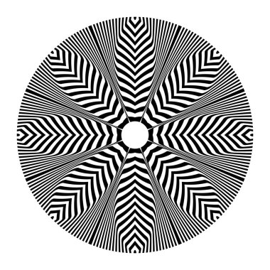 Daire geometrik deseni. Tasarım öğesi. Çizgiler dokusu.