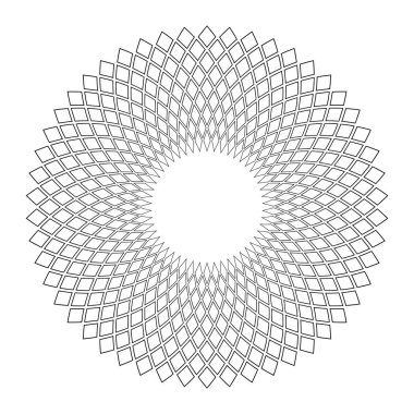Daire geometrik deseni. Tasarım elemanı. 
