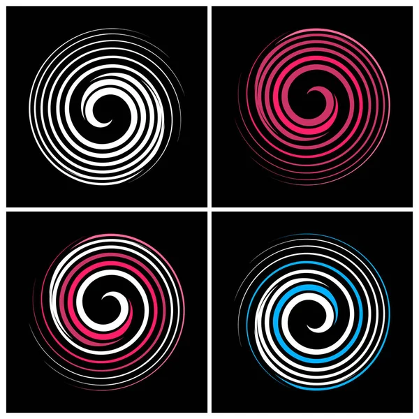 Elementos de diseño espiral . — Vector de stock