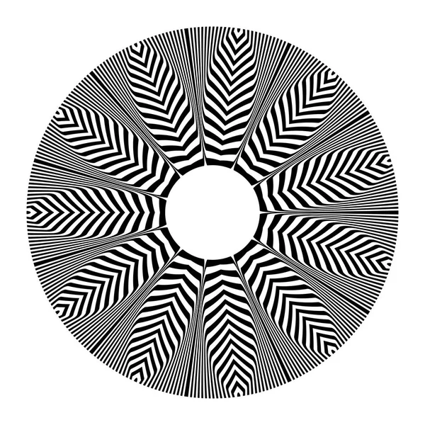 Circle geometric pattern. Design element. Lines texture. — Stock Vector