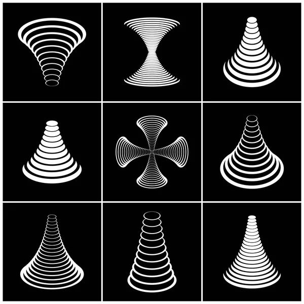 Sada návrhů prvky. Abstraktní geometrická ikony . — Stockový vektor