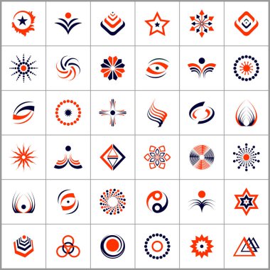 tasarım öğeleri kümesi. soyut simgeler. 