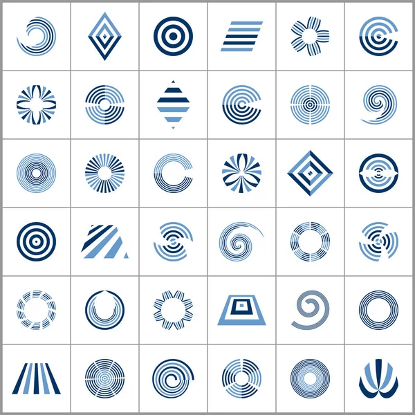 Ensemble d'éléments de conception. Icônes géométriques abstraites . — Image vectorielle