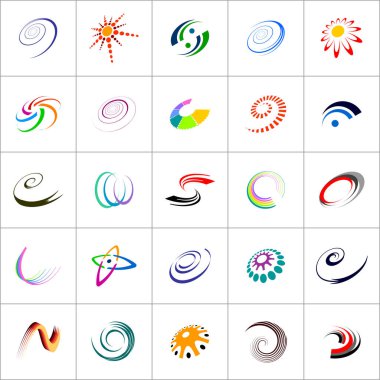 tasarım öğeleri kümesi. renk simgeleri. 