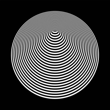 Daire tasarım öğesi. Satırları doku. 