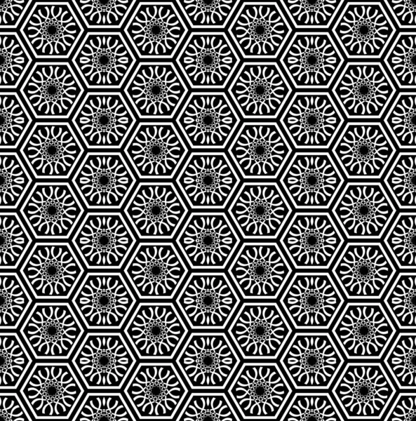 Seamless hexagons pattern. Geometric texture. — Stock Vector