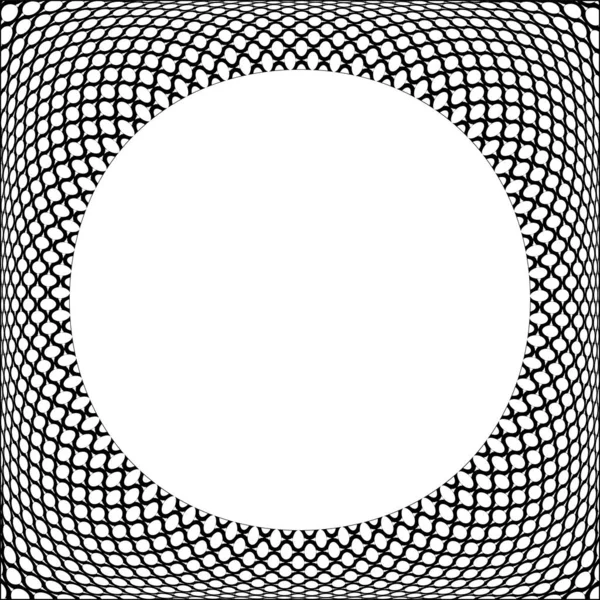 円 3D フレーム。幾何学的凸パターン. — ストックベクタ