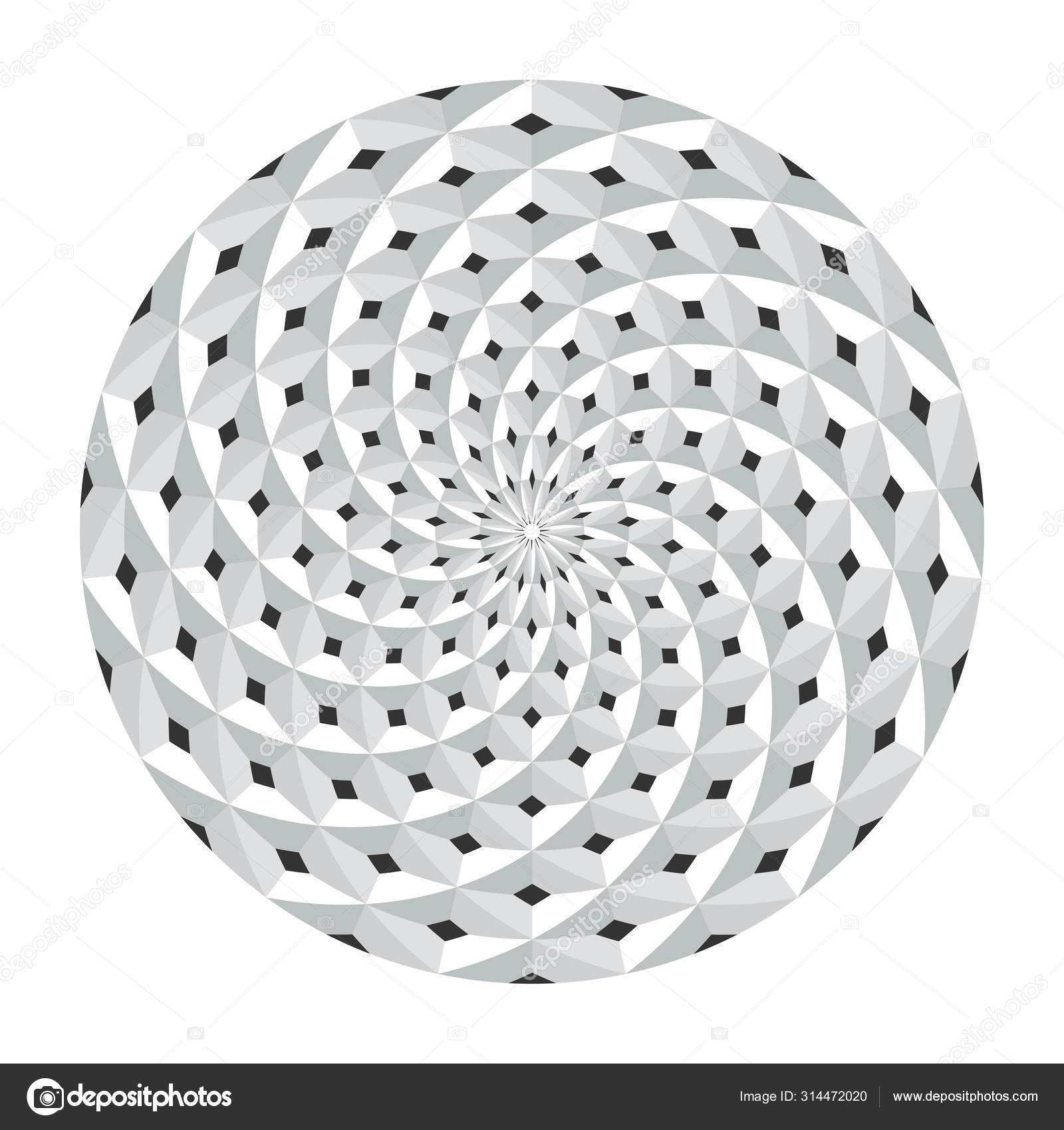 Cirkel design element. 3d geometrisk mønster . Stockvektor af ©troyka  314472020, image size:1600x1700