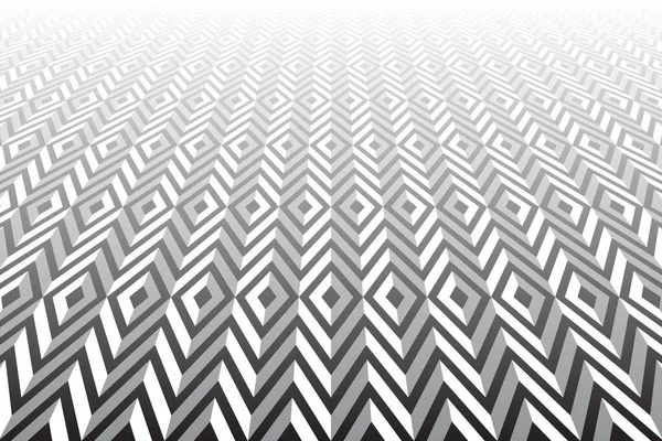 Geometric pattern. Optical illusion effect. Diminishing perspect — Stock Vector