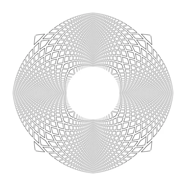 Γεωμετρικό στοιχείο σχεδίασης Op art. 3d ψευδαίσθηση. Σχήμα μεταφοράς. — Διανυσματικό Αρχείο