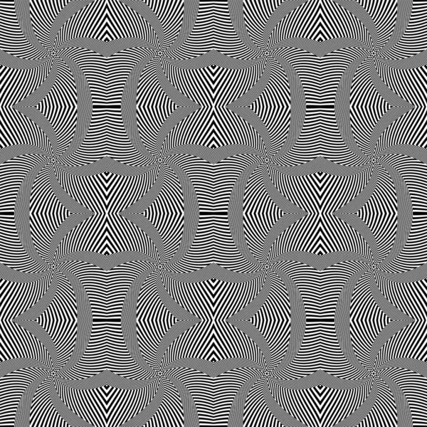 Nahtlose op art Muster. Textur der Linien. — Stockvektor