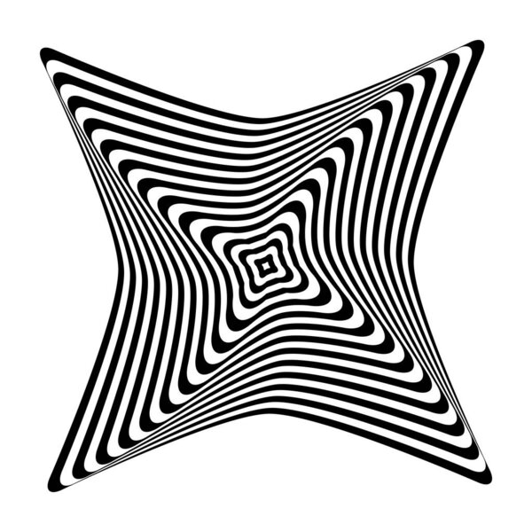 Op art design element. Lines pattern.
