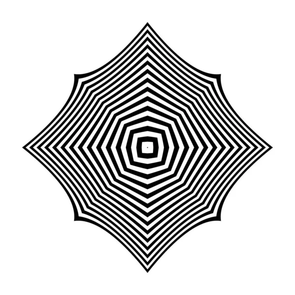 Geometric op art design element. Lines pattern. — Stock Vector
