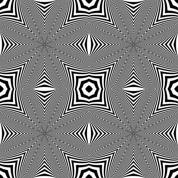 Nahtlose geometrische Op-Art-Muster. Textur der Linien. — Stockvektor