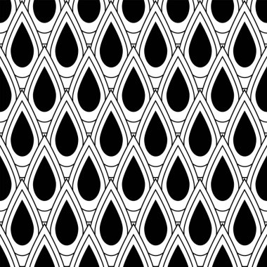 Kusursuz desen. Soyut siyah-beyaz doku ve arkaplan. Vektör sanatı.