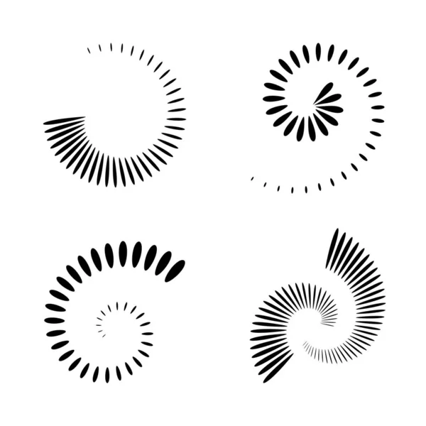 Abstract Spiral Icons Design Elements Set Vector Art — Stock Vector