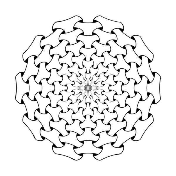 Абстрактный Рисунок Круга Декоративно Геометрический Элемент Дизайна Векторное Искусство — стоковый вектор