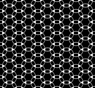 Soyut, dikişsiz geometrik çember çizgileri deseni. Vektör sanatı.