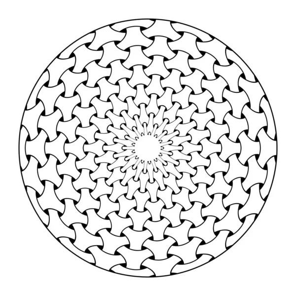 Абстрактный Рисунок Круга Декоративно Геометрический Элемент Дизайна Векторное Искусство — стоковый вектор