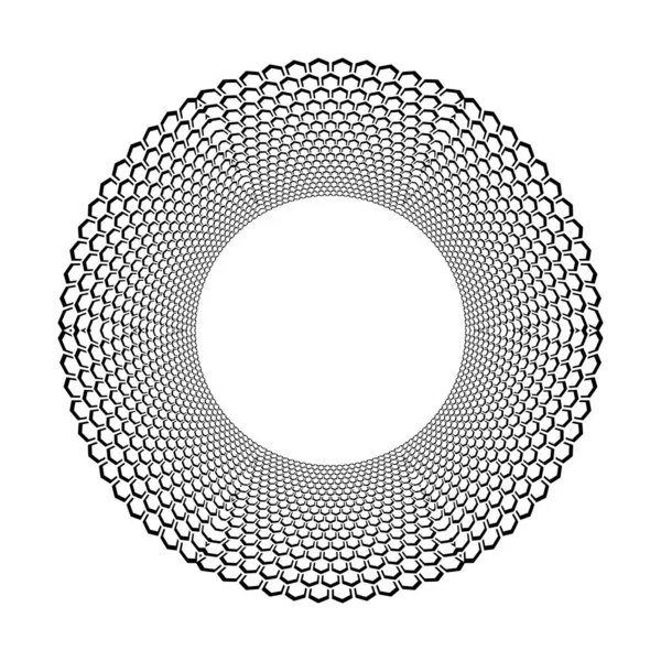 Круговая Рамка Абстрактный Геометрический Шаблон Вращения Элемент Декоративного Дизайна Векторное — стоковый вектор