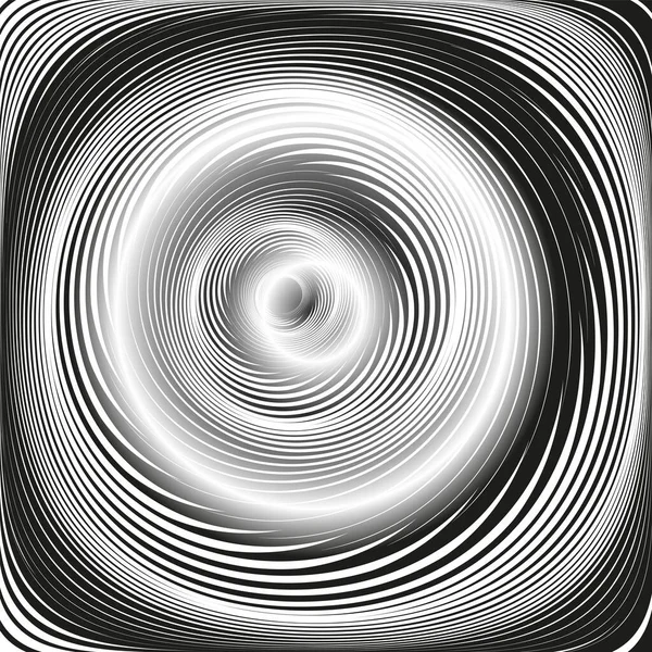 Movimento Vorticoso Spirale Vortice Illusione Disegno Astratto Arte Vettoriale — Vettoriale Stock