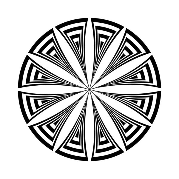 円状の抽象的なパターン 装飾的なデザイン要素 ベクトルアート — ストックベクタ