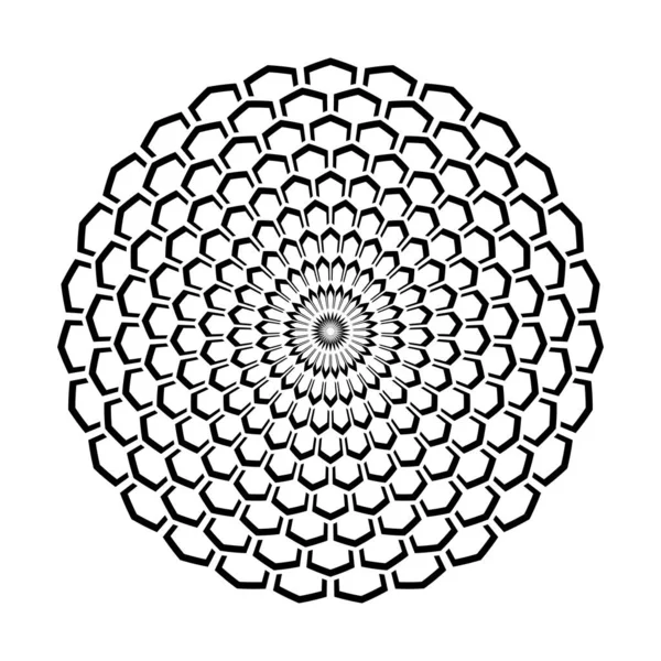 Modèle Géométrique Décoratif Abstrait Forme Cercle Art Vectoriel — Image vectorielle