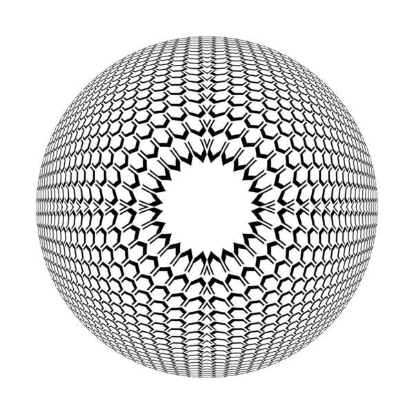 Abstraktes Geometrisches Kreisrotationsmuster Illusion Dekoratives Gestaltungselement Vektorkunst — Stockvektor